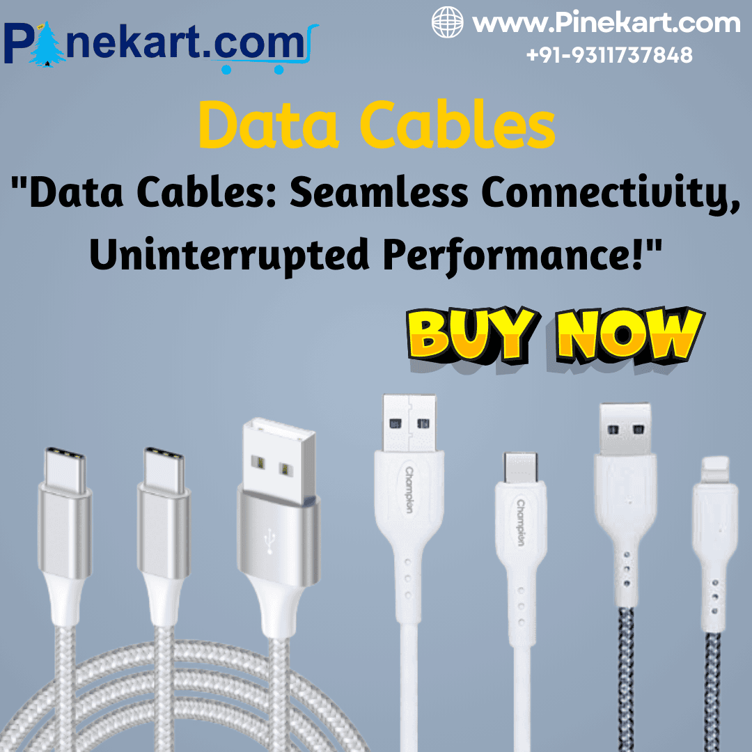"Various data cables with different connectors for device connectivity."