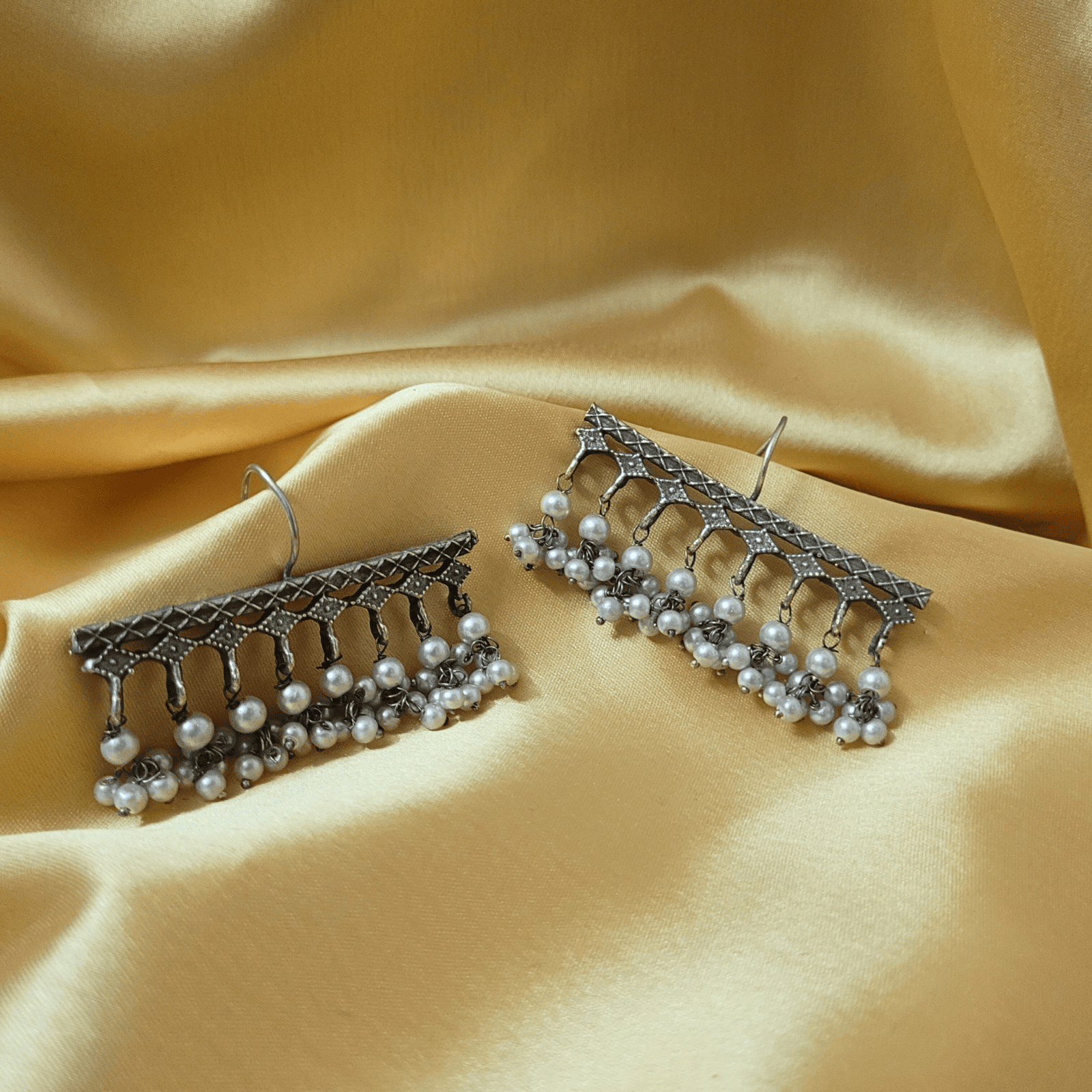 Buy Silver Oxidized Earrings