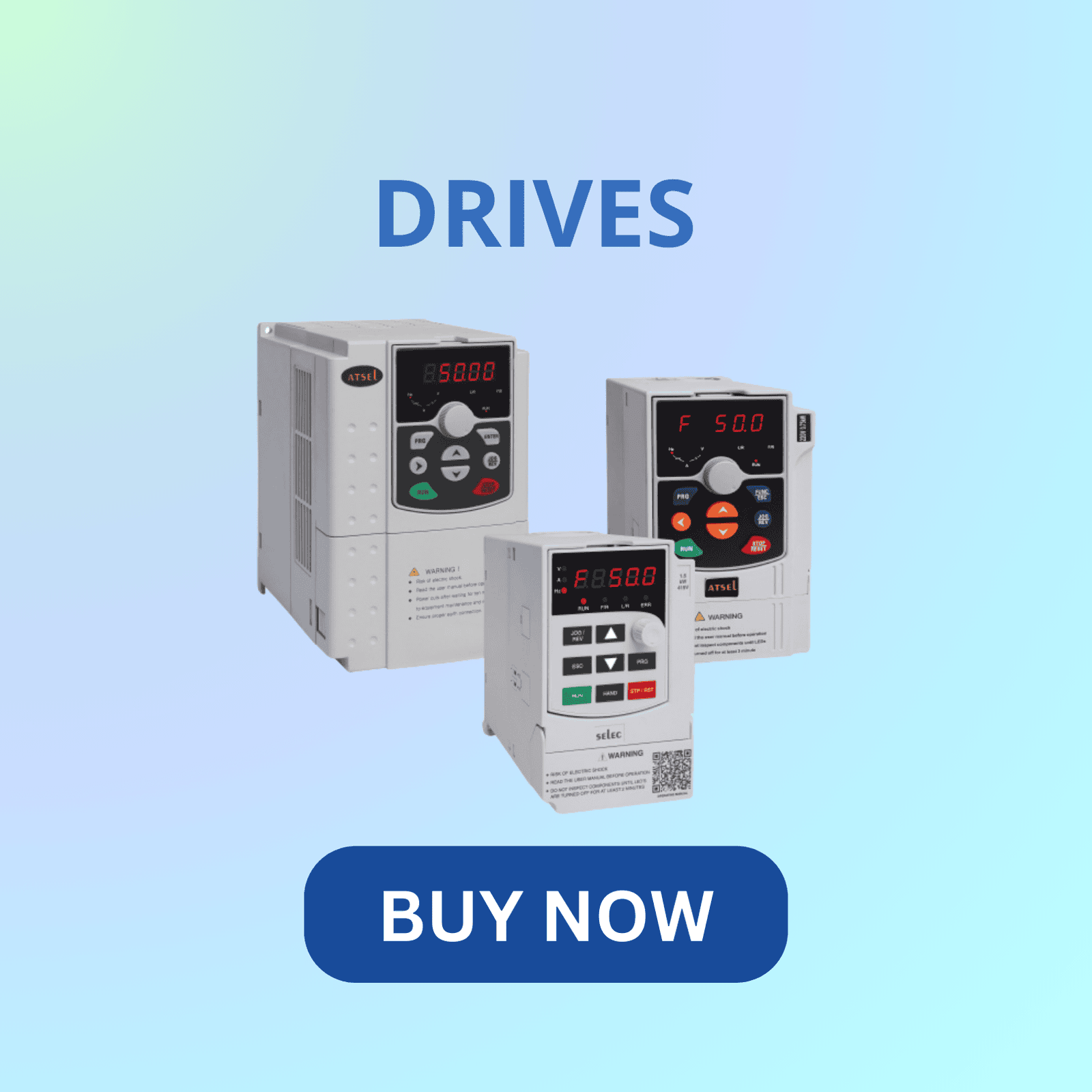 Selec drive for precise motor speed control and energy-efficient operation in automation systems