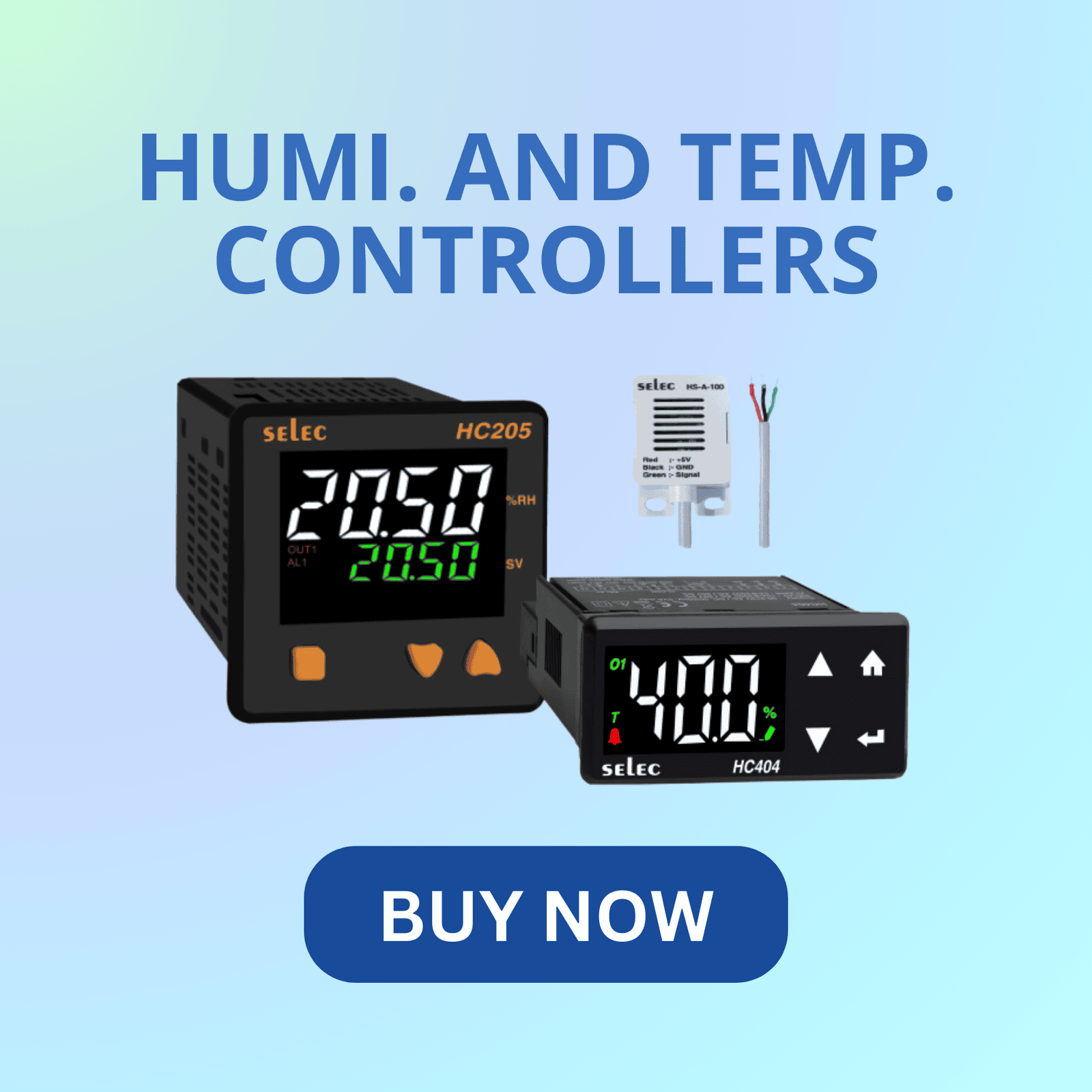 Selec humidity and temperature controller for precise environmental control in HVAC and industrial applications