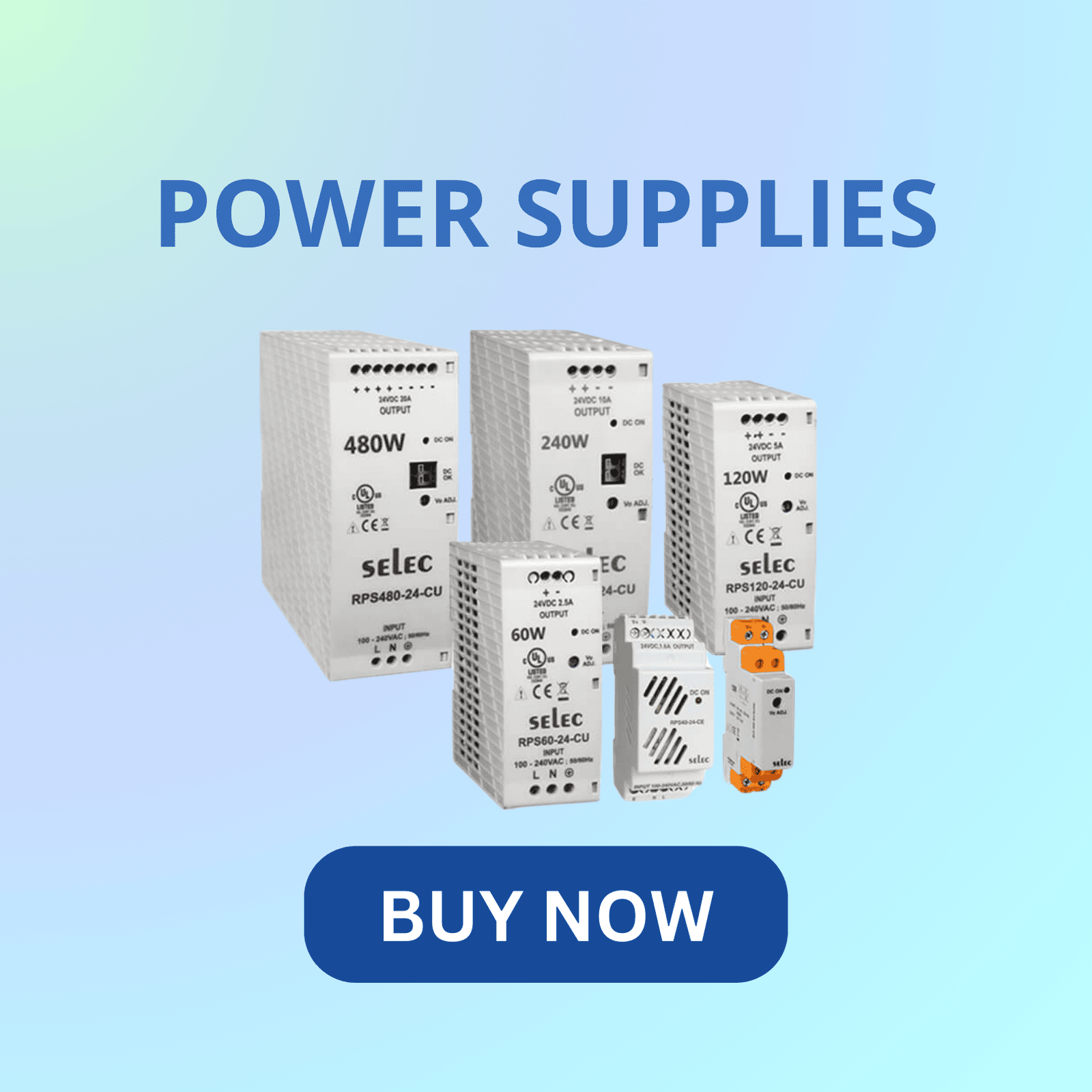 Selec power supply for stable and reliable voltage output in control and automation systems