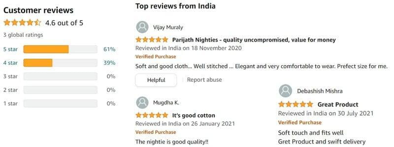 customer reviews