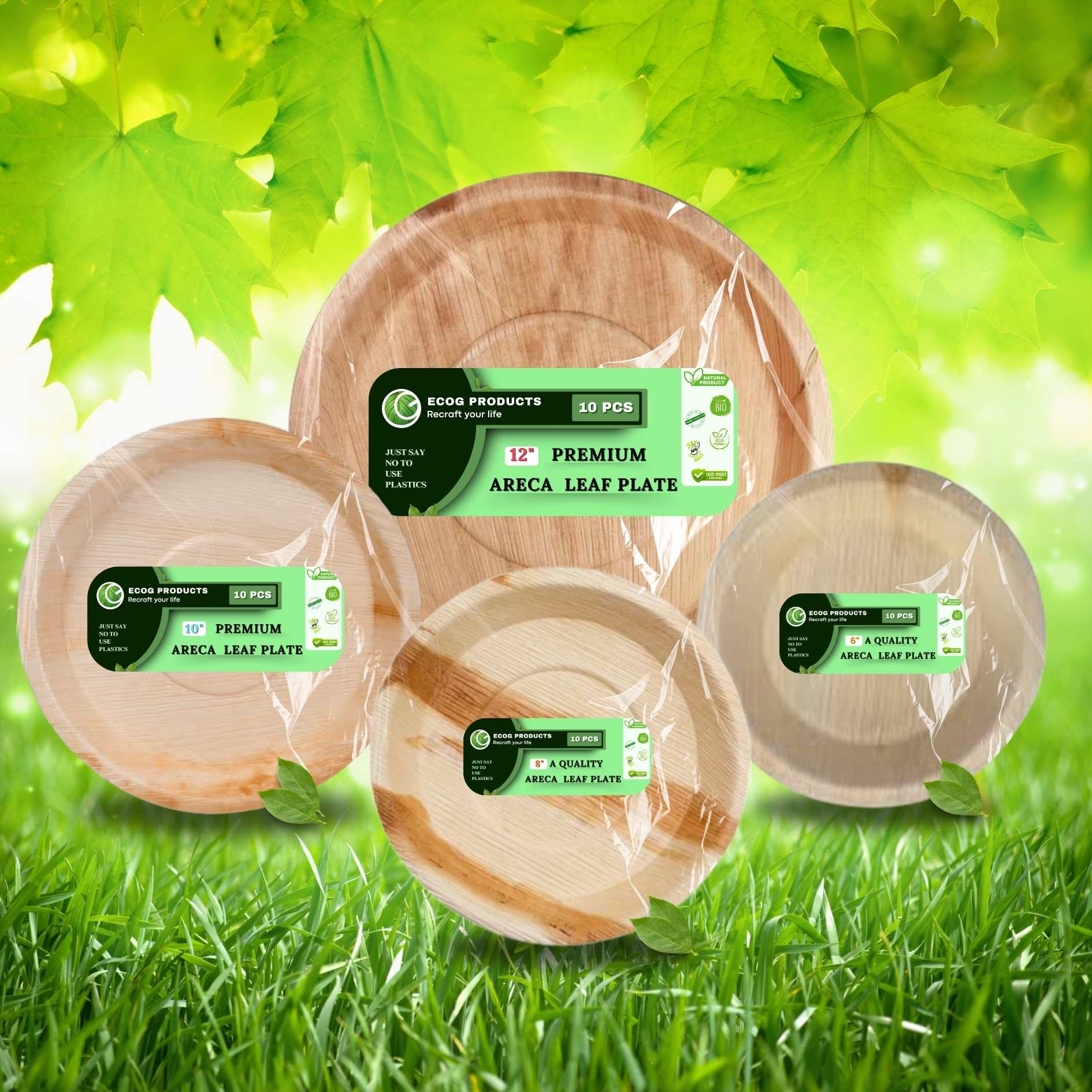 Areca Round Plates 10Pcs Areca Round Plates 10Pcs