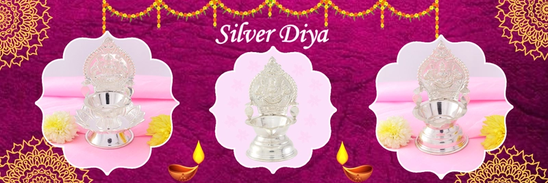 silver diyas