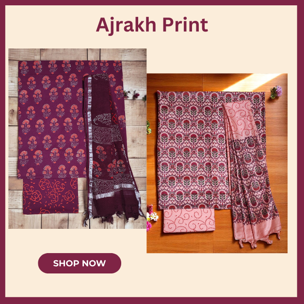 Ajrakh Print Dress Material