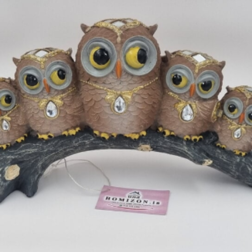 Brown owl figurines set – Vastu-friendly decor items by Homizon