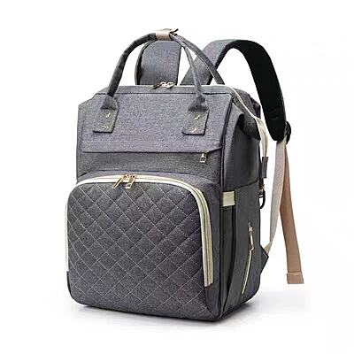 Multi-functional Mommy Bag Crib Backpack with USB support, Large Capacity Mother and Baby Bag Folding Mommy Bag Multi-functional Mommy Bag Crib Backpack with USB support, Large Capacity Mother and Baby Bag Folding Mommy Bag