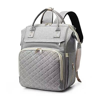 Multi-functional Mommy Bag Crib Backpack with USB support, Large Capacity Mother and Baby Bag Folding Mommy Bag Multi-functional Mommy Bag Crib Backpack with USB support, Large Capacity Mother and Baby Bag Folding Mommy Bag