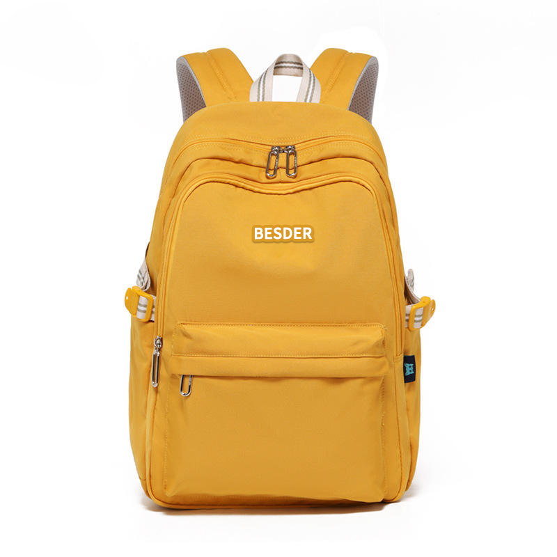 Minimalist Solid Color Unisex Backpacks Leisure Men's Backpack Large Capacity School Bag Women Waterproof Travel Laptop Backpack