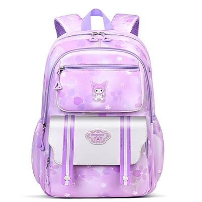 Gradient Students 1-6 Grade School bag Kuromi cartoon printed Large Capacity Waterproof Spine Backpack Gradient Students 1-6 Grade School bag Kuromi cartoon printed Large Capacity Waterproof Spine Backpack