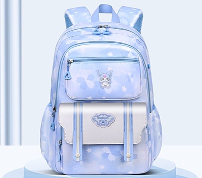 Gradient Students 1-6 Grade School bag Kuromi cartoon printed Large Capacity Waterproof Spine Backpack Gradient Students 1-6 Grade School bag Kuromi cartoon printed Large Capacity Waterproof Spine Backpack