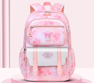 Gradient Students 1-6 Grade School bag Kuromi cartoon printed Large Capacity Waterproof Spine Backpack Gradient Students 1-6 Grade School bag Kuromi cartoon printed Large Capacity Waterproof Spine Backpack
