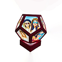 Sublimation Printed Led Rotating Lamp  Your 11 Photos/Text Messages | Personalized Print Photo Frame