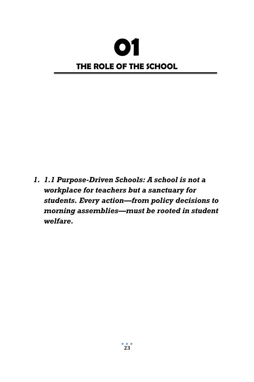 FEP 1.0: Francis Educational Policy