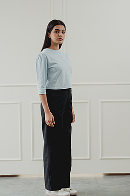 Round Neck Crop Tee