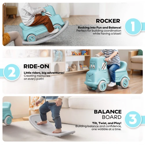 All-in-One Rider, Rocker & Balance Board β Blue All-in-One Rider, Rocker & Balance Board β Blue