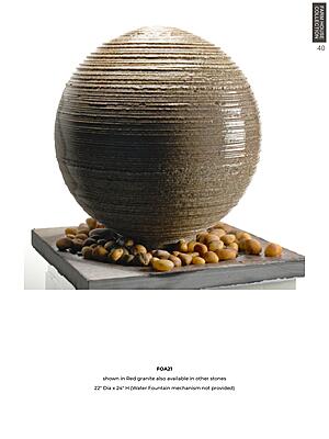 Ribbed Sphyrical fountain