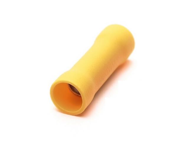 Insulated Straight Butt Connector Electrical Wire Crimp Terminals (Pack of 10) Yellow BV-5 (4-6sqmm)