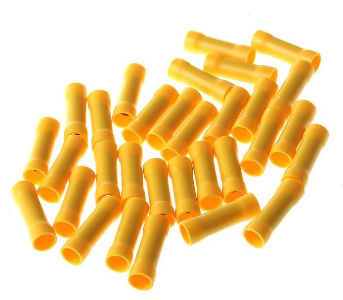 Insulated Straight Butt Connector Electrical Wire Crimp Terminals (Pack of 10) Yellow BV-5 (4-6sqmm) Insulated Straight Butt Connector Electrical Wire Crimp Terminals (Pack of 10) Yellow BV-5 (4-6sqmm)