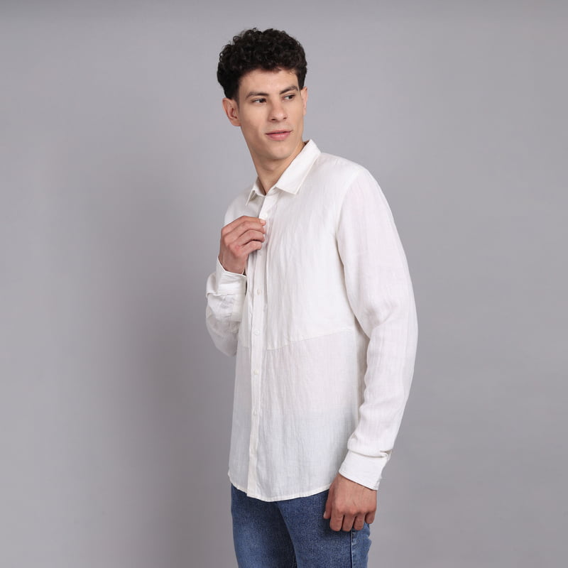 Salus Regular Collared Linen Shirt