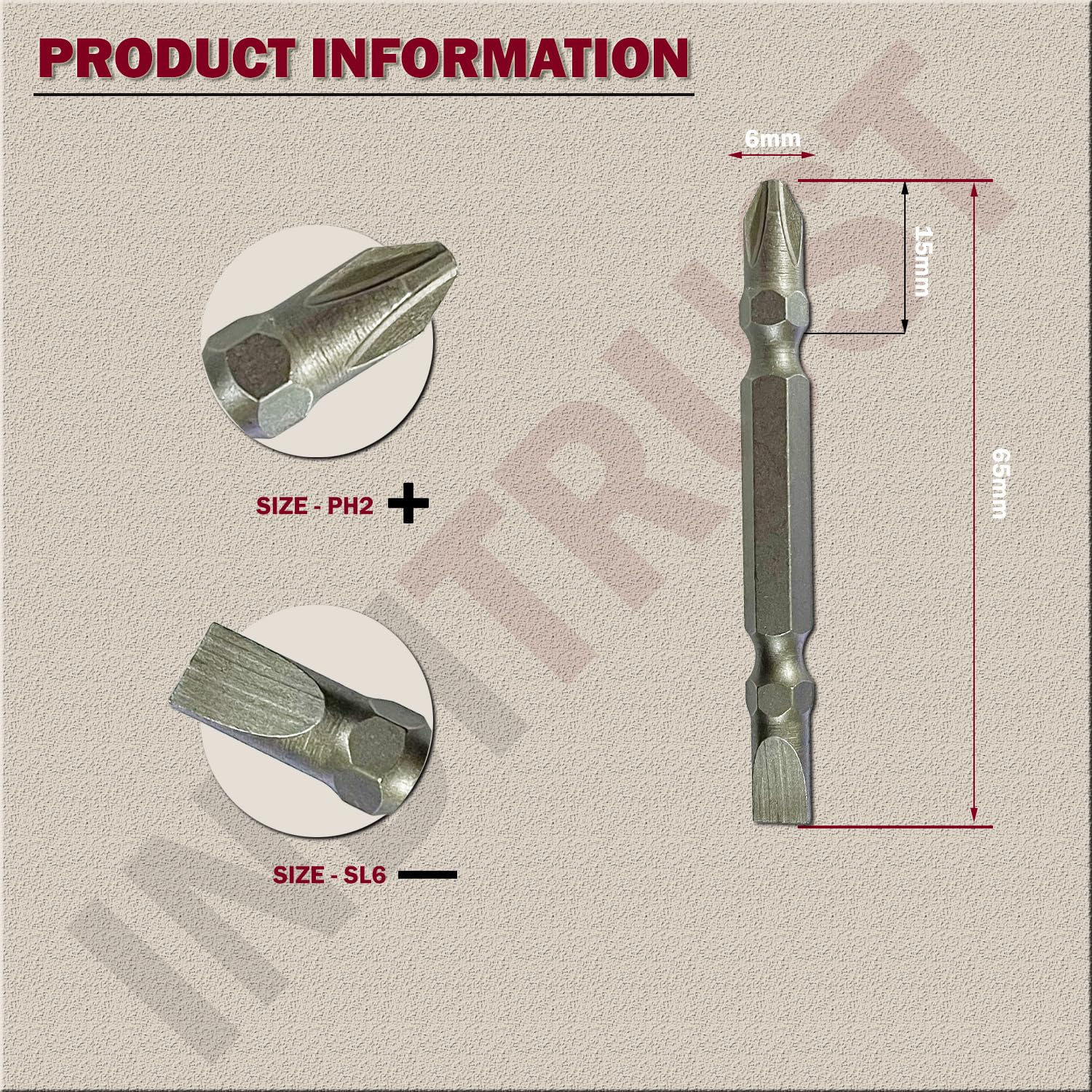 PH2 Bits Screwdriver Plus and Minus Bit ( Pack of 1)