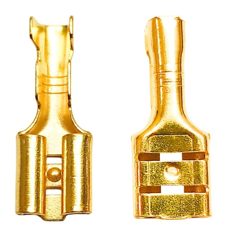 6mm Electrical Wire Cable Thimble Lugs Terminal Female Spade Wire Connectors- (Pack of 10)