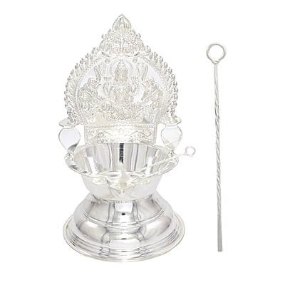 Silver Kamakshi Diya Villaku Silver Kamakshi Diya Villaku