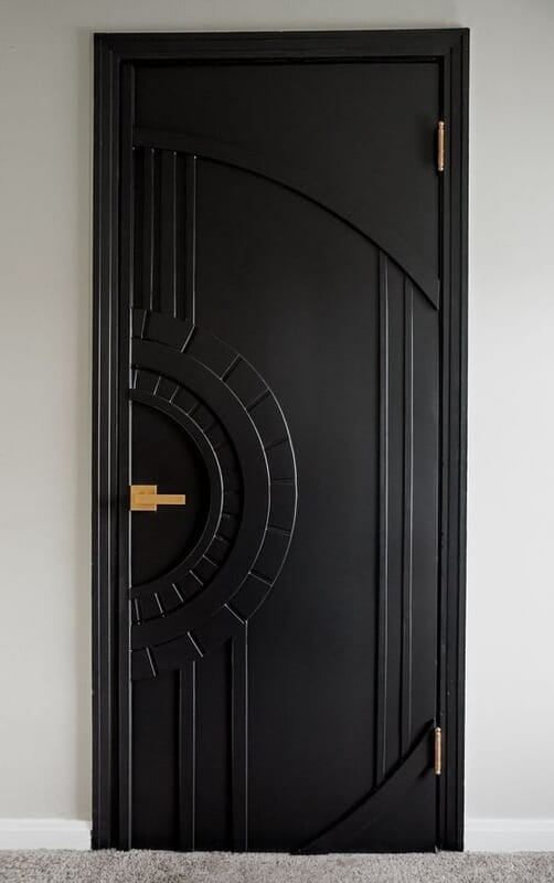 Black Geometric 3D HDHMR Door Black Geometric 3D HDHMR Door