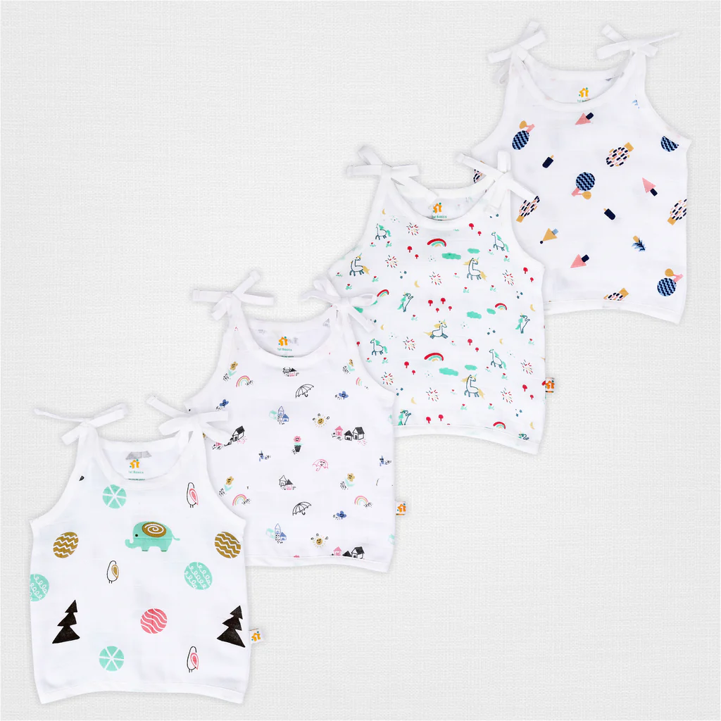 1st Step Muslin Knot Jhabla - Medium (3-6 Months)