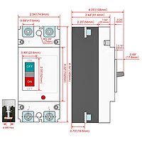 DC Circuit Breaker 2Pole 1000V 120A - MCCB Circuit Breaker for high current DC/solar application DC Circuit Breaker 2Pole 1000V 120A - MCCB Circuit Breaker for high current DC/solar application