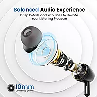 Portronics Harmonics Z10 in Ear Bluetooth Headphone with Mic, 35Hour Playtime,10mm Driver, Magnetic Earbuds, Voice Assistant, Bluetooth 5.3V, IPX4 Water/Sweat Resistance, Type C Fast Charging(Black) Portronics Harmonics Z10 in Ear Bluetooth Headphone with Mic, 35Hour Playtime,10mm Driver, Magnetic Earbuds, Voice Assistant, Bluetooth 5.3V, IPX4 Water/Sweat Resistance, Type C Fast Charging(Black)