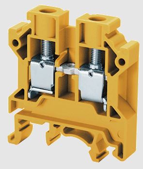 TERMINAL BLOCK POLYMIDE upto 25 sqmm  - FTS25P YELLOW WITH END PLATE
