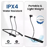 Portronics Harmonics Z10 in Ear Bluetooth Headphone with Mic, 35Hour Playtime,10mm Driver, Magnetic Earbuds, Voice Assistant, Bluetooth 5.3V, IPX4 Water/Sweat Resistance, Type C Fast Charging(Black) Portronics Harmonics Z10 in Ear Bluetooth Headphone with Mic, 35Hour Playtime,10mm Driver, Magnetic Earbuds, Voice Assistant, Bluetooth 5.3V, IPX4 Water/Sweat Resistance, Type C Fast Charging(Black)