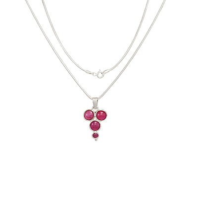 Silver Pendant/4 ancient design Red Stone pendant, Dollar