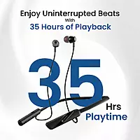 Portronics Harmonics Z10 in Ear Bluetooth Headphone with Mic, 35Hour Playtime,10mm Driver, Magnetic Earbuds, Voice Assistant, Bluetooth 5.3V, IPX4 Water/Sweat Resistance, Type C Fast Charging(Black) Portronics Harmonics Z10 in Ear Bluetooth Headphone with Mic, 35Hour Playtime,10mm Driver, Magnetic Earbuds, Voice Assistant, Bluetooth 5.3V, IPX4 Water/Sweat Resistance, Type C Fast Charging(Black)