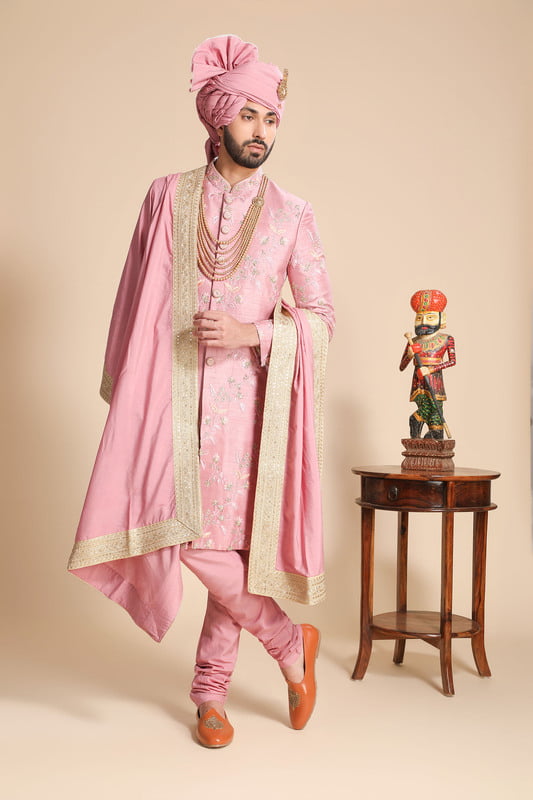 Richy Gorgeous Pink Sherwani Richy Gorgeous Pink Sherwani