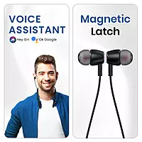 Portronics Harmonics Z10 in Ear Bluetooth Headphone with Mic, 35Hour Playtime,10mm Driver, Magnetic Earbuds, Voice Assistant, Bluetooth 5.3V, IPX4 Water/Sweat Resistance, Type C Fast Charging(Black) Portronics Harmonics Z10 in Ear Bluetooth Headphone with Mic, 35Hour Playtime,10mm Driver, Magnetic Earbuds, Voice Assistant, Bluetooth 5.3V, IPX4 Water/Sweat Resistance, Type C Fast Charging(Black)