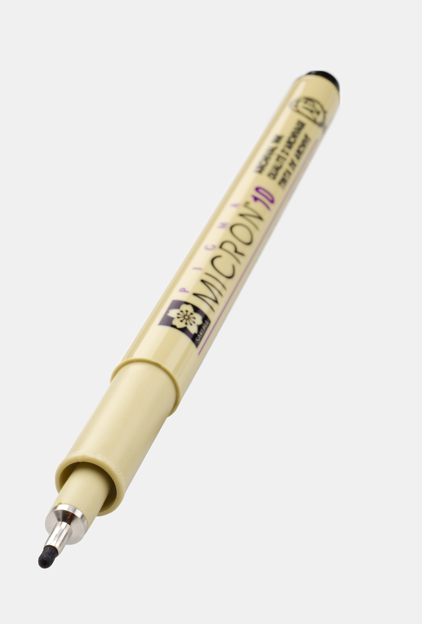 SAKURA PIGMA MICRON 10 FINELINER PEN, 0.60MM LINE WIDTH, BLACK SAKURA PIGMA MICRON 10 FINELINER PEN, 0.60MM LINE WIDTH, BLACK