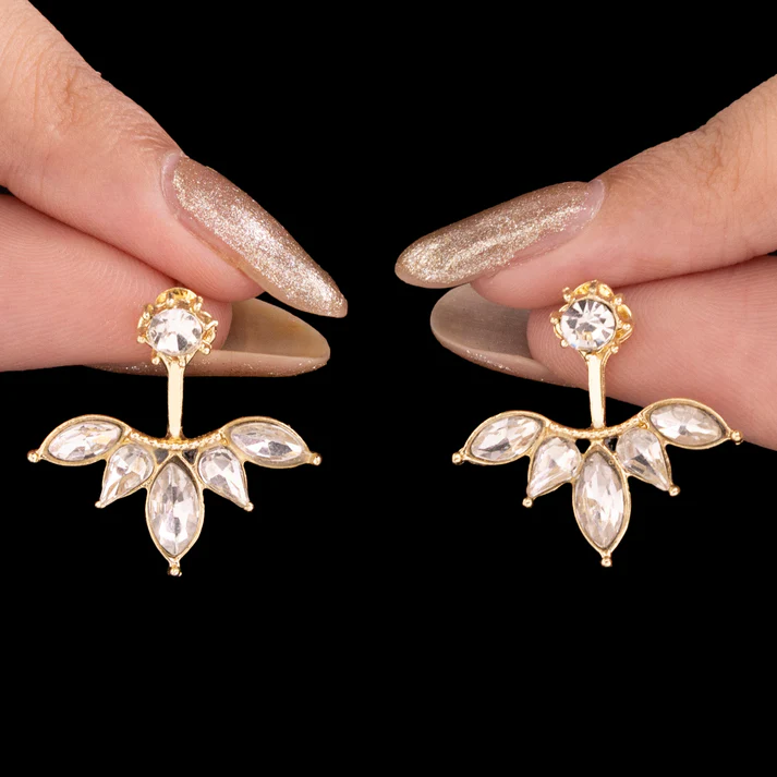 Anti-Tarnish Solitaire Designer Drop Earrings Anti-Tarnish Solitaire Designer Drop Earrings