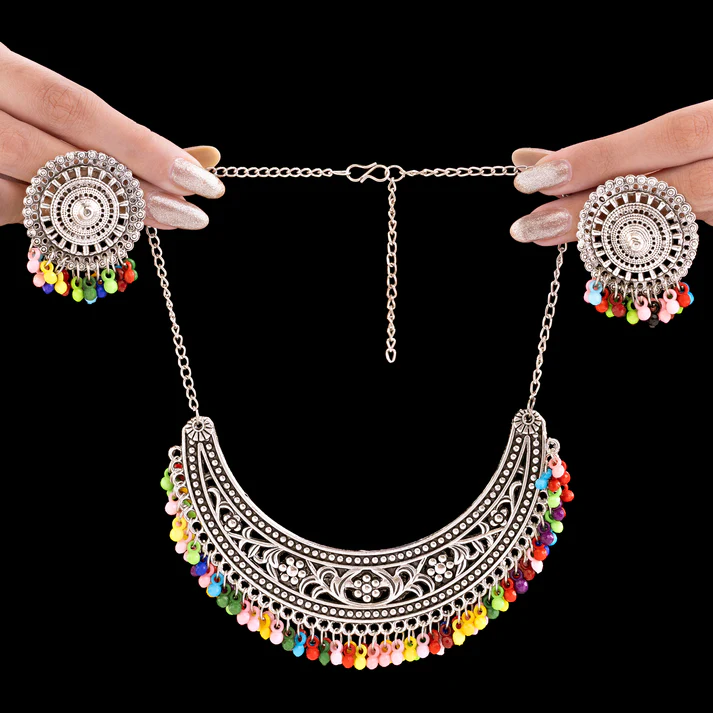 Anti-Tarnish Vintage Necklace Set With Earrings Anti-Tarnish Vintage Necklace Set With Earrings