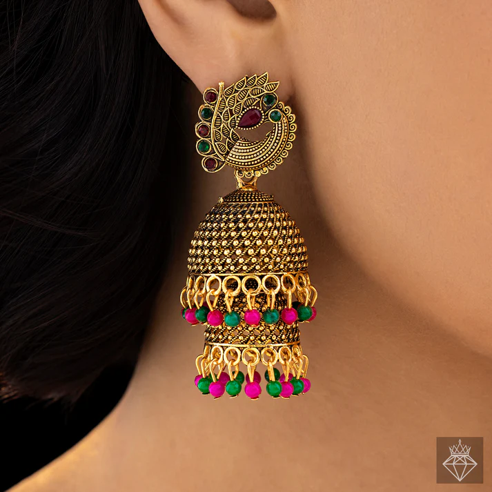 Anti-Tarnish Layered Jhumka Earrings Anti-Tarnish Layered Jhumka Earrings