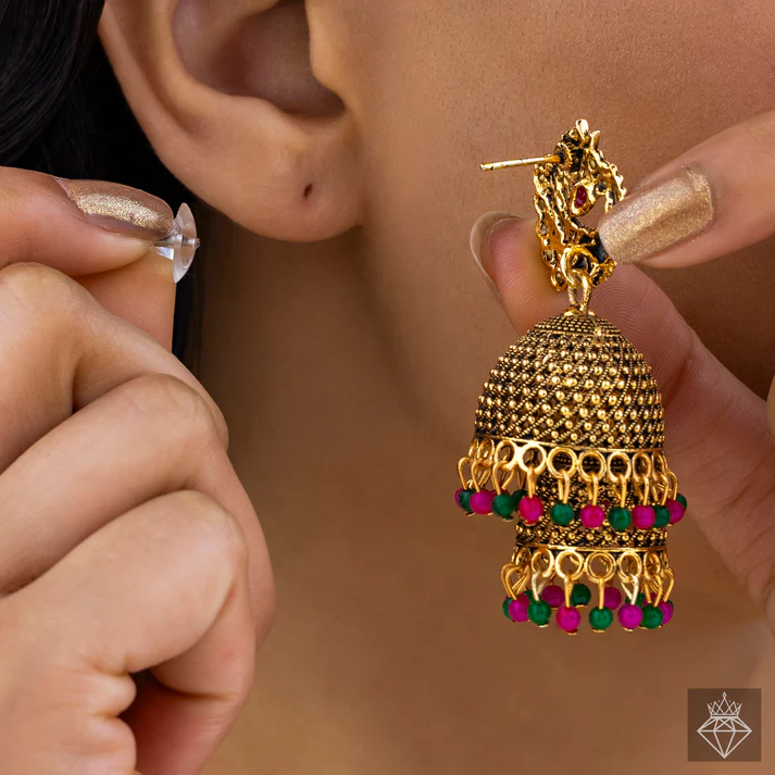 Anti-Tarnish Layered Jhumka Earrings Anti-Tarnish Layered Jhumka Earrings