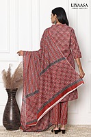 COTTON DUPPATA SET Merun (Pack of all sizes)
