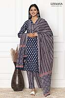 COTTON DUPPATA SET Blue (Pack of all sizes)