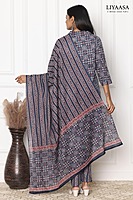 COTTON DUPATTA SET Grey Blue (Pack of all sizes)