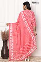 COTTON DUPPATA SET peach (Pack of all sizes)