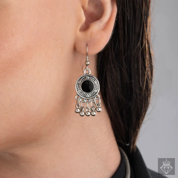 Oxidised Necklace Set With Earrings
