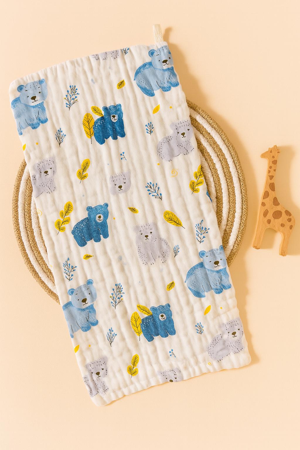 Premium Crinkled Muslin Burp Cloths (Pack of 2)
