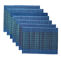 Madur Blue Base Table Mat (Set of 6) Madur Blue Base Table Mat (Set of 6)