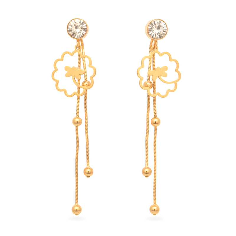 KAYYA21 Elegant Gold-Plated Stainless Steel Earring Combo